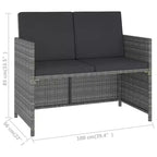 vidaXL Patio Dining Set Dining Table and Chairs Poly Rattan and Wood