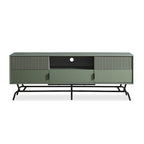 DH BASIC Modern 60-inch 3-Drawer Media Cabinet TV Stand with Cable Hole by Denhour