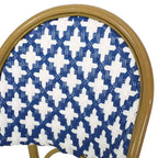 Christopher Knight Home Baron Bistro Chairs with Woven Rattan and Aluminum Frame (Set of 4)