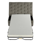 Folding Sofa Bed, 49.6 Ottoman with a Folding Sofa Bed, Convertible Ottoman Sleeper with Memory Mattress and Tufted Design