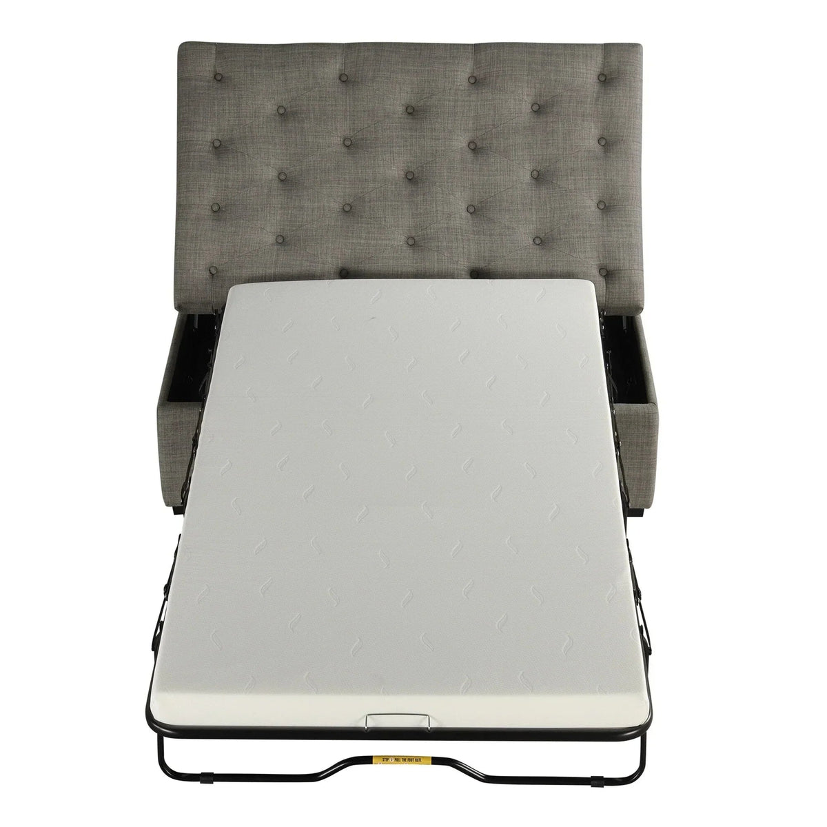 Folding Sofa Bed, 49.6 Ottoman with a Folding Sofa Bed, Convertible Ottoman Sleeper with Memory Mattress and Tufted Design