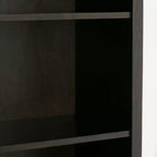 70 Five-Shelf Solid Wood Bookcase - Lacquered Pine, 4 Adjustable Shelves