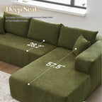 Modern Upholstery Chaise Sofa with Pillows for Living Room