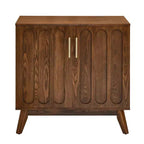 MAYEERTY Fluted Sideboard Buffet Cabinet with Shelves Solid Wood Legs for Living Room Dining Room