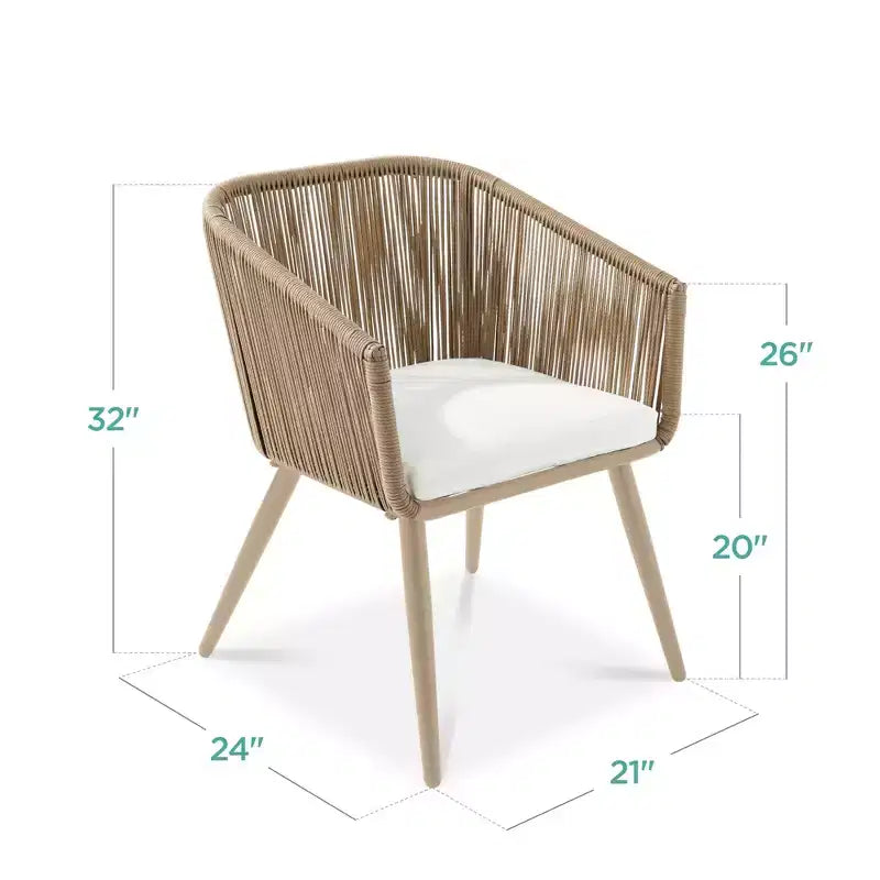 Best Choice Products Set of 2 Outdoor Patio Dining Chairs Woven Wicker Seating 250lb Capacity