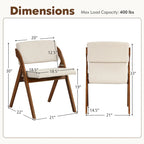 Gymax Set of 4 Dining Chairs Folding Kitchen Chair w/ Rubber Wood Legs