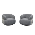 Kieon 33W 360 Swivel Modern Barrel Chair Accent Chair Set of 2