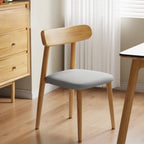 Modern Armless Leather Dining Chair with Low Back