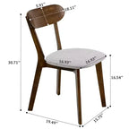Mid Century Modern Solid Wood Dining Chairs Set of 2, Kitchen Chairs for Dining Room, Restaurant, or Living Room-Panipeachy