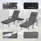 Kullavik 3-PiecesOutdoor Chaise Lounge Set