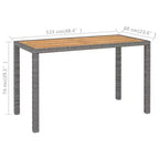vidaXL Patio Dining Set Dining Table and Chairs Poly Rattan and Wood