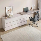97.63  Modern Home Office Expandable Dresser Desk Combo with 6 Drawers