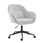 Victoria Curved Backrest 0ffice Chair Rotatable With Casters And Metal Base by HULALA HOME