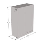 Mirrored 2-Door Wardrobe Armoire with High-Gloss Finish | 47 or 59 Wide