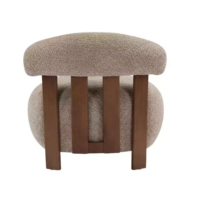 Christopher Knight Home Gareth Modern Wood Boucl Upholstered Accent Slipper Chair