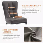 Bekrvio Dining Room Chairs Set of 6, Modern Upholstered Faux Leather Seat with High Back, Metal Legs, Armless Kitchen Chairs for Living Dinning Room