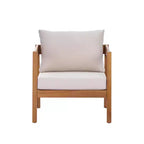ModernLuxe 4/5-Piece Acacia Wood Patio Furniture Sofa Set, Outdoor Conversation Set with Coffee Table for Porch/Garden/Balcony