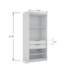 Mulberry 3.0 Sectional Modern Corner Wardrobe Closet Set of 2