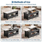 Wood Coffee Table - Adjustable Coffee Table, Height Adjustable Coffee Table, Modern Coffee Table, Stylish Coffee Table