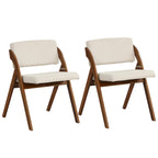Gymax Set of 4 Dining Chairs Folding Kitchen Chair w/ Rubber Wood Legs