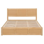 Wood Platform Bed with Underneath Storage and 2 Drawers