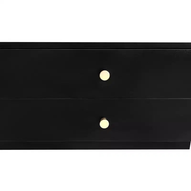 TV Stand for 95 TV, Extra Long Media Console with 2 Doors & 4 Drawers, Large TV Storage Cabinet Entertainment Center with Fluted Glass Doors