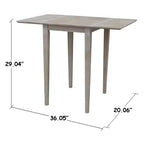 Espresso Drop Leaf Dining Table, Seats 4