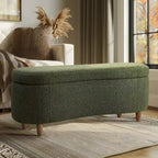 INK+IVY Bailey Taupe Boucle Flip Top Storage Bench