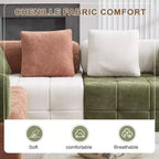 110.23 in. W Colorblock Modular 4-Seater Chenille Sofa with Curved Armrests