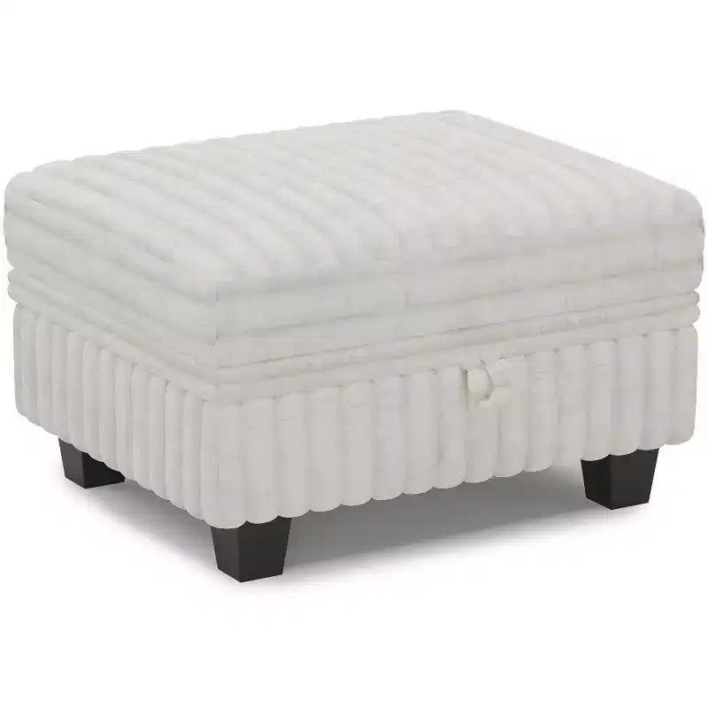 Belffin Corduroy Fabric Ottoman with Storage Ottoman for Modular Sectional Couch