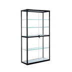 Contemporary Rectangular Black Glass Curio Cabinet