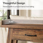 Lantine 2-Tier Sofa Table with 3 Drawers, 70.9 Console Table with Raised Baffle and Storage Shelves for Living Room, Hallway, Entryway