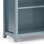 70 Five-Shelf Solid Wood Bookcase - Lacquered Pine, 4 Adjustable Shelves