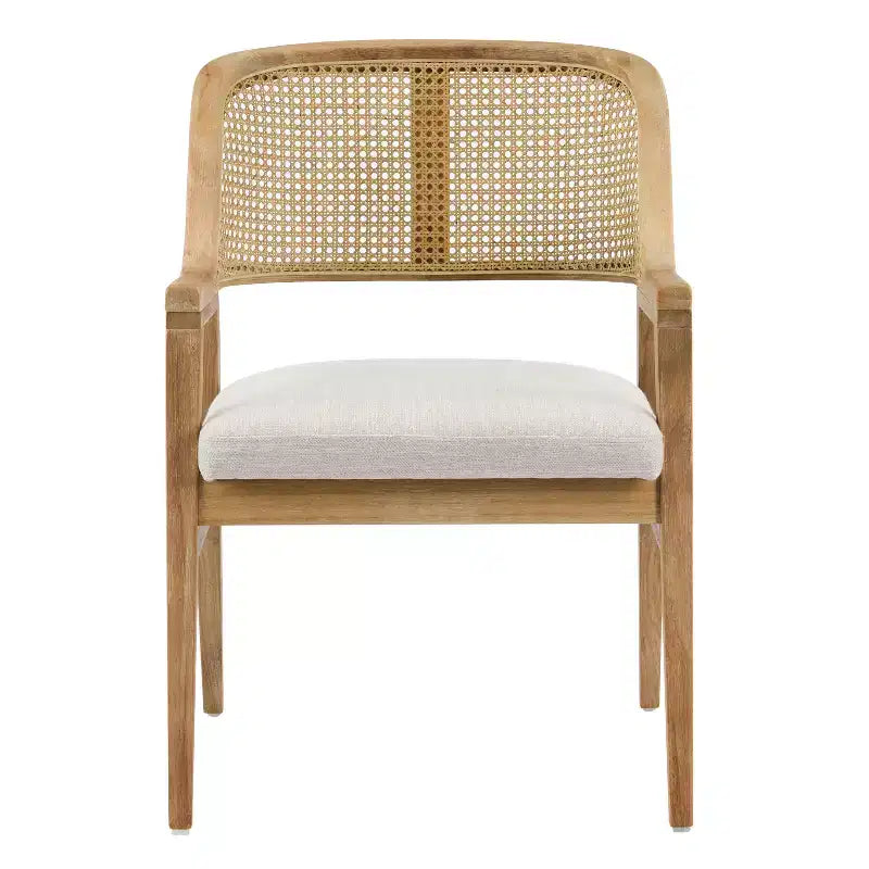 Christopher Knight Home Bennett Mid-Century Modern Wood 5-Piece Extendable Dining Set with Table and 4 Upholstered Cane Back Chairs