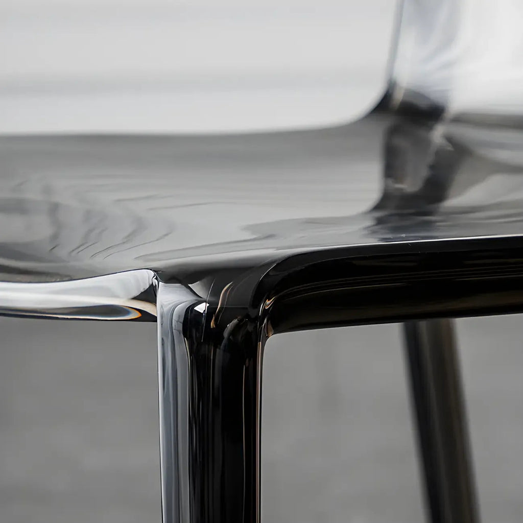 Amber Acrylic Armless Low Back Dining Chair