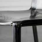 Amber Acrylic Armless Low Back Dining Chair