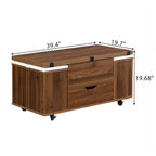 Multi-Function Modern Lift-Top Coffee Table with Hidden Storage, 4 Stools and Casters, Perfect for Modern Living Spaces