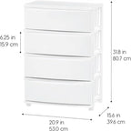 4 Drawer Wide Storage Drawer