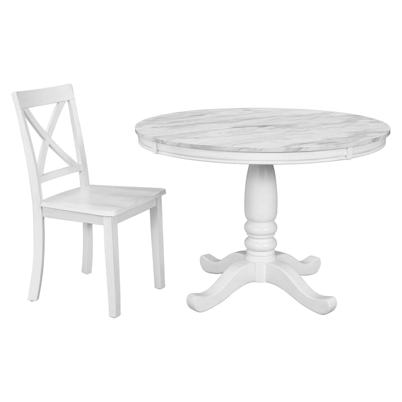 5 Pieces Dining Table and Chairs Set for 4 Persons