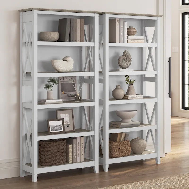 Key West 5 Shelf Bookcase Set by Bush Furniture