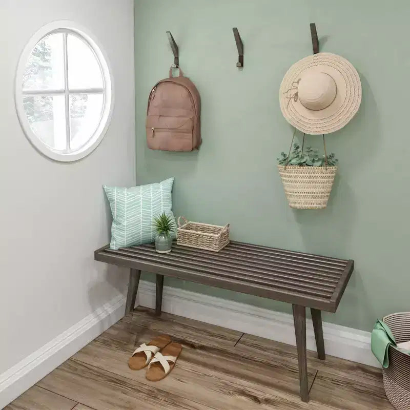 Plank+Beam Entryway Bench, Solid Wood End of Bed Bench for Bedroom, Hallway, Porch, 41.25