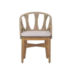 Christopher Knight Home Ferb 7 Piece Boho Outdoor Acacia Wood Wicker Dining Set with Cushions