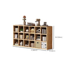 Modern Horizontal Wood 8-Cube Natural Finish Bookcase