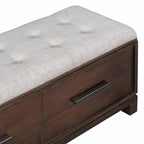 Shoe Bench with Removable Cushion and Hidden Storage for Entryway and Living Room Organization