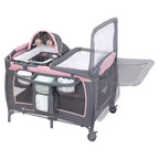 Nursery Center Playard with Rocking Cradle, Bassinet, and Changing Table