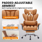 Big and Tall Office Chair with Foot Rest, High Back Gaming Chair, Leather Executive Office Chair, Ergonomic Computer Desk Chair with Lumbar Support