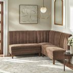 Lifestorey Kerrington 3-Piece Channel Back Upholstered Banquette Set