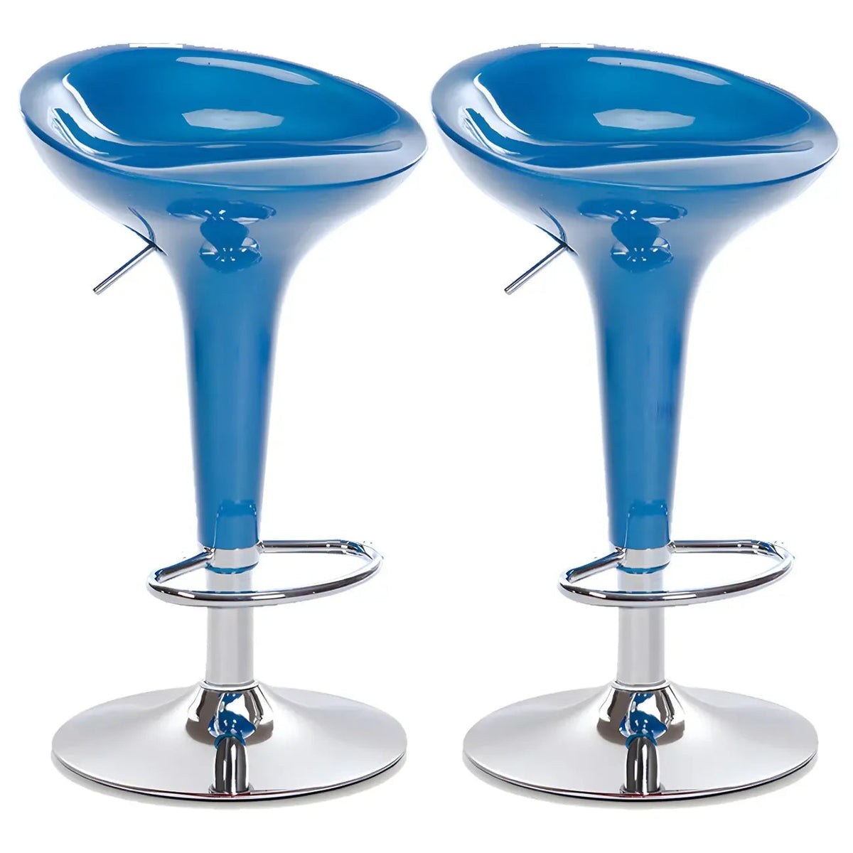Plastic Chrome Swivel Bar Stool Height Adjustable