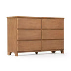 Solid Wood Farmhouse 6 Drawer Dresser