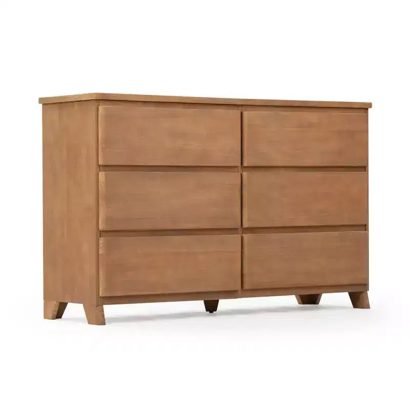 Solid Wood Farmhouse 6 Drawer Dresser